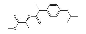 (S)-1-methoxy-1-oxopropan-2-yl 2-(4-isobutylphenyl)propanoate结构式