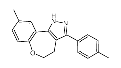 9-methyl-3-(4-methylphenyl)-4,5-dihydro-1H-[1]benzoxepino[5,4-c]pyrazole Structure