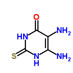 6-Amino-5-(15N)amino-2-thioxo(6-13C)-2,3-dihydro-4(1H)-pyrimidinone Structure