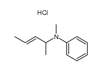 N-methyl-N-(pent-3-en-2-yl)aniline hydrochloride结构式