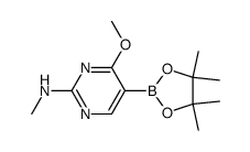 [4-methoxy-5-(4,4,5,5-tetramethyl-[1,3,2]dioxaborolan-2-yl)-pyrimidin-2-yl]-methyl-amine Structure