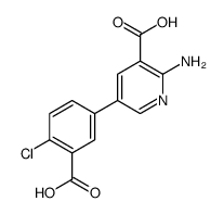 2-amino-5-(3-carboxy-4-chlorophenyl)pyridine-3-carboxylic acid结构式