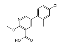 5-(4-chloro-2-methylphenyl)-2-methoxypyridine-3-carboxylic acid Structure