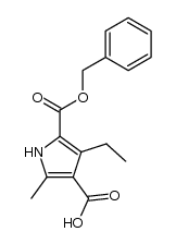 2-benzyloxycarbonyl-3-ethyl-5-methyl-pyrrole-4-carboxylic acid Structure
