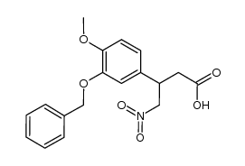 3-(3-benzyloxy-4-methoxyphenyl)-4-nitrobutanoic acid结构式