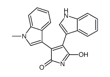 3-(1H-indol-3-yl)-4-(1-methylindol-3-yl)pyrrole-2,5-dione结构式