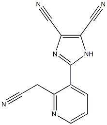 1-Cyanomethyl-4,5-dicyano-2-(3-pyridyl)imidazole structure