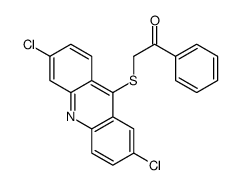 2-(2,6-dichloroacridin-9-yl)sulfanyl-1-phenylethanone结构式