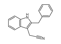 2-Benzyl-3-cyanomethylindole结构式