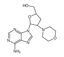 [(2S,4R,5R)-5-(6-aminopurin-9-yl)-4-morpholin-4-yloxolan-2-yl]methanol结构式