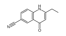 2-ethyl-4-hydroxyquinoline-6-carbonitrile结构式
