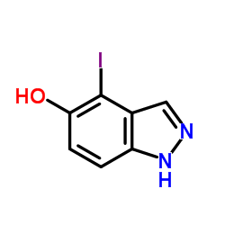 4-Iodo-1H-indazol-5-ol结构式