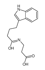 3-[4-(1H-indol-3-yl)butanoylamino]propanoic acid结构式