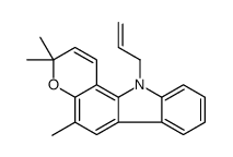 3,3,5-trimethyl-11-prop-2-enylpyrano[3,2-a]carbazole结构式