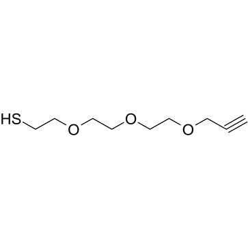 Propargyl-PEG3-SH结构式