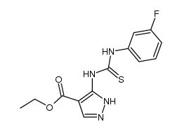 ethyl 5-(3-(3-fluorophenyl)thioureido)-1H-pyrazole-4-carboxylate Structure