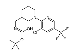 tert-butyl N-[[1-[3-chloro-5-(trifluoromethyl)pyridin-2-yl]piperidin-3-yl]methyl]carbamate结构式