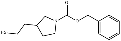 benzyl 3-(2-mercaptoethyl)pyrrolidine-1-carboxylate structure