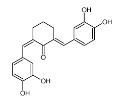 2,6-bis((3,4-dihydroxyphenyl)methylene)cyclohexanone structure