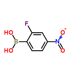 2-氟-4-硝基苯基硼酸结构式