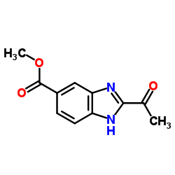 1H-Benzimidazole-6-carboxylic acid, 2-acetyl-, Methyl ester Structure