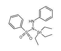 N'-Phenyl-N-phenylsulfonyl-N-triethylstannyl-hydrazin结构式