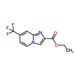 7-Trifluoromethyl-imidazo[1,2-a]pyridine-2-carboxylic acid ethyl ester结构式