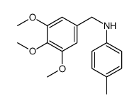 4-methyl-N-[(3,4,5-trimethoxyphenyl)methyl]aniline Structure