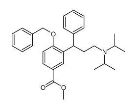 3-[(1R)-3-[Bis(1-methylethyl)amino]-1-phenylpropyl]-4-(phenylmethoxy)-benzoic acid methyl ester Structure