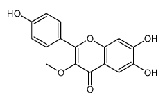 6,7-dihydroxy-2-(4-hydroxyphenyl)-3-methoxychromen-4-one结构式