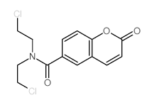 2H-1-Benzopyran-6-carboxamide,N,N-bis(2-chloroethyl)-2-oxo-结构式
