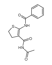 N-acetyl-2-benzamido-4,5-dihydro-3-thiophenecarboxamide Structure