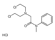 bis(2-chloroethyl)-[2-(N-methylanilino)-2-oxoethyl]azanium,chloride Structure