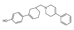 4-[(5R)-5-[(4-phenyl-3,6-dihydro-2H-pyridin-1-yl)methyl]cyclohexen-1-yl]phenol结构式