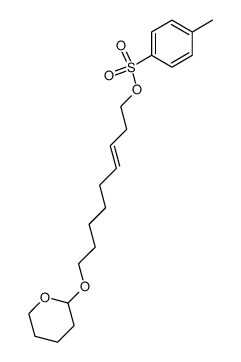 9-(tetrahydropyran-2-yloxy)-1-tosyloxynon-3E-ene结构式
