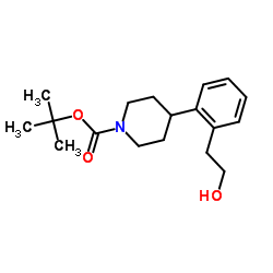 tert-Butyl 4-(2-(2-hydroxyethyl)phenyl)piperidine-1-carboxylate Structure