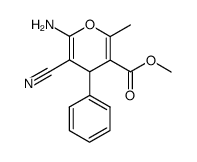 methyl 2-amino-4-phenyl-3-cyano-6-methyl-4H-pyran-5-carboxylate结构式