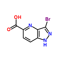 3-Bromo-1H-pyrazolo[4,3-b]pyridine-5-carboxylic acid结构式