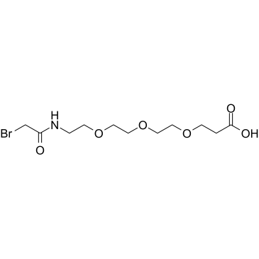 Bromoacetamido-PEG3-acid structure