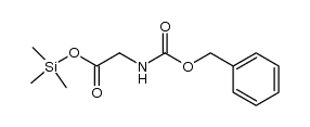 N-benzyloxycarbonyl-glycine trimethylsilanyl ester结构式