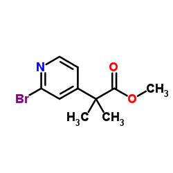 2-(2-溴-4-吡啶基)-2-甲基丙酸甲酯结构式