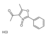 1-(5-methyl-3-oxido-2-phenyl-1,3-oxazol-3-ium-4-yl)ethanone,hydrochloride Structure