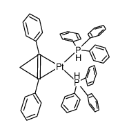 (1,2-diphenylcyclopropene)bis(triphenylphosphine)platinum结构式