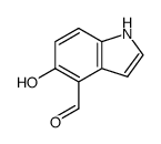1H-Indole-4-carboxaldehyde, 5-hydroxy-结构式