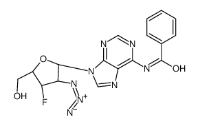 N-[9-[(2R,3S,4S,5R)-3-azido-4-fluoro-5-(hydroxymethyl)oxolan-2-yl]purin-6-yl]benzamide结构式
