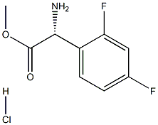 (R)-2-氨基-2-(2,4-二氟苯基)乙酸甲酯盐酸盐结构式