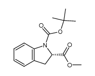 methyl (S)-N-(tert-butoxycarbonyl)indoline-2-carboxylate结构式