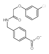 2-(3-chlorophenoxy)-N-[(4-nitrophenyl)methyl]acetamide结构式