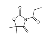 2-Oxazolidinone,5,5-dimethyl-4-methylene-3-(1-oxopropyl)- structure