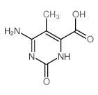 4-Pyrimidinecarboxylic acid, 6-amino-2-hydroxy-5-methyl-结构式